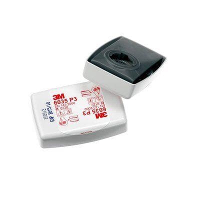 3M 6000 Series P3 Particulate Filters for 3M Half Face Masks and 3M Full Face Masks (Pack of 2) - BreatheSafeUK