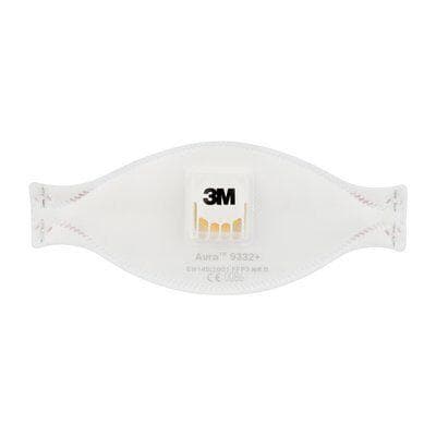 3M Aura FFP3 Disposable Folded Respiratory Filter Face Mask (Pack of 5) 9332+ SP - BreatheSafeUK