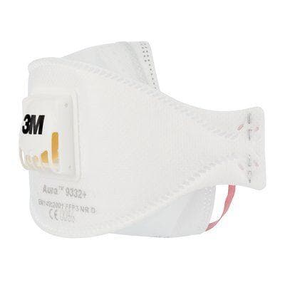 3M Aura FFP3 Disposable Folded Respiratory Filter Face Mask (Pack of 5) 9332+ SP - BreatheSafeUK