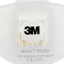 Load image into Gallery viewer, 3M Aura FFP3 Disposable Folded Respiratory Filter Face Mask (Pack of 5) 9332+ SP - BreatheSafeUK