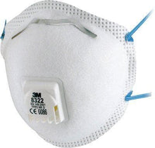 Load image into Gallery viewer, 3M FFP2 Disposable Cup Shaped Respiratory Filter Face Mask (Pack of 10) 8322 - BreatheSafeUK