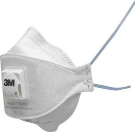 3M Aura FFP2 Disposable Folded Respiratory Filter Face Mask (Pack of 10) 9322+ - BreatheSafeUK