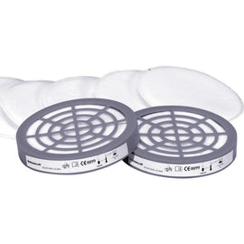 DeltaPlus M6000E PREP2 P2 Pre Filters for M6000 JUPITER Half Face Mask Series (Pack of 2) - BreatheSafeUK